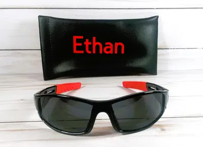 Personalized Sports Sunglasses: Ferrari Logo, Free Engraving