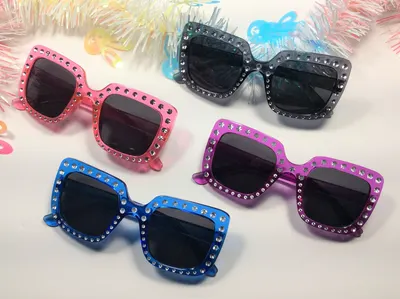 Personalized Rhinestone Sunglasses: Engraved Name, Party Favors