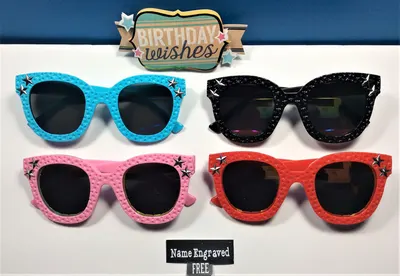 NAME ENGRAVED FREE on this listing for a Toddler. Movie star sunglass. So pretty!