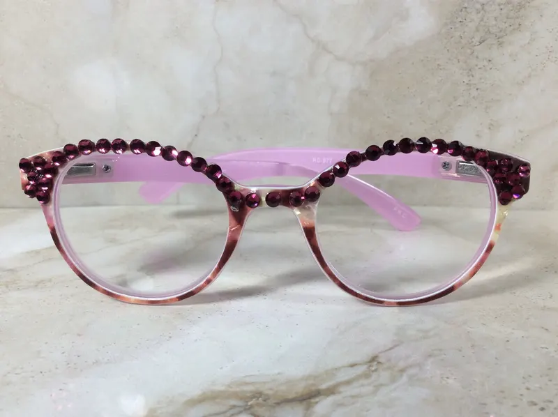 PINK CAMO PRINT frame with Rose Crystals. For a Special Someone, Birthday, Christmas. Free Faux Leather Case with a Name