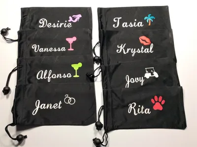 Personalized Microfiber Pouch: Sunglasses, Eyeglasses, Cosmetics